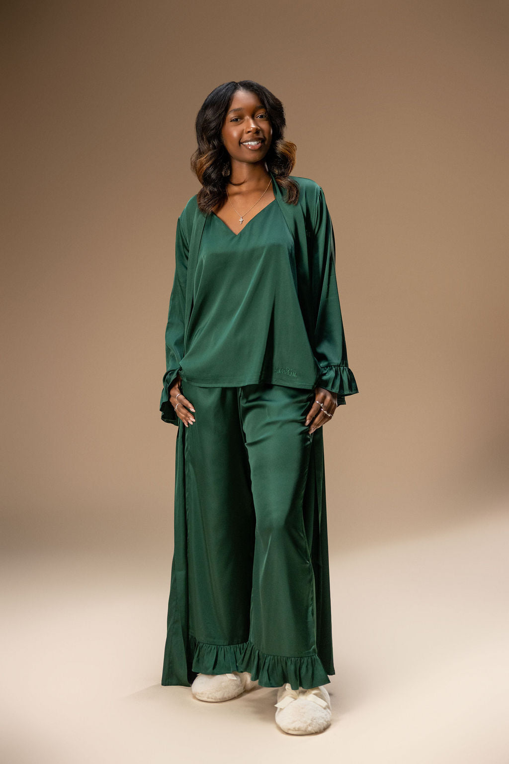 Spaghetti Strap Ruffles Set