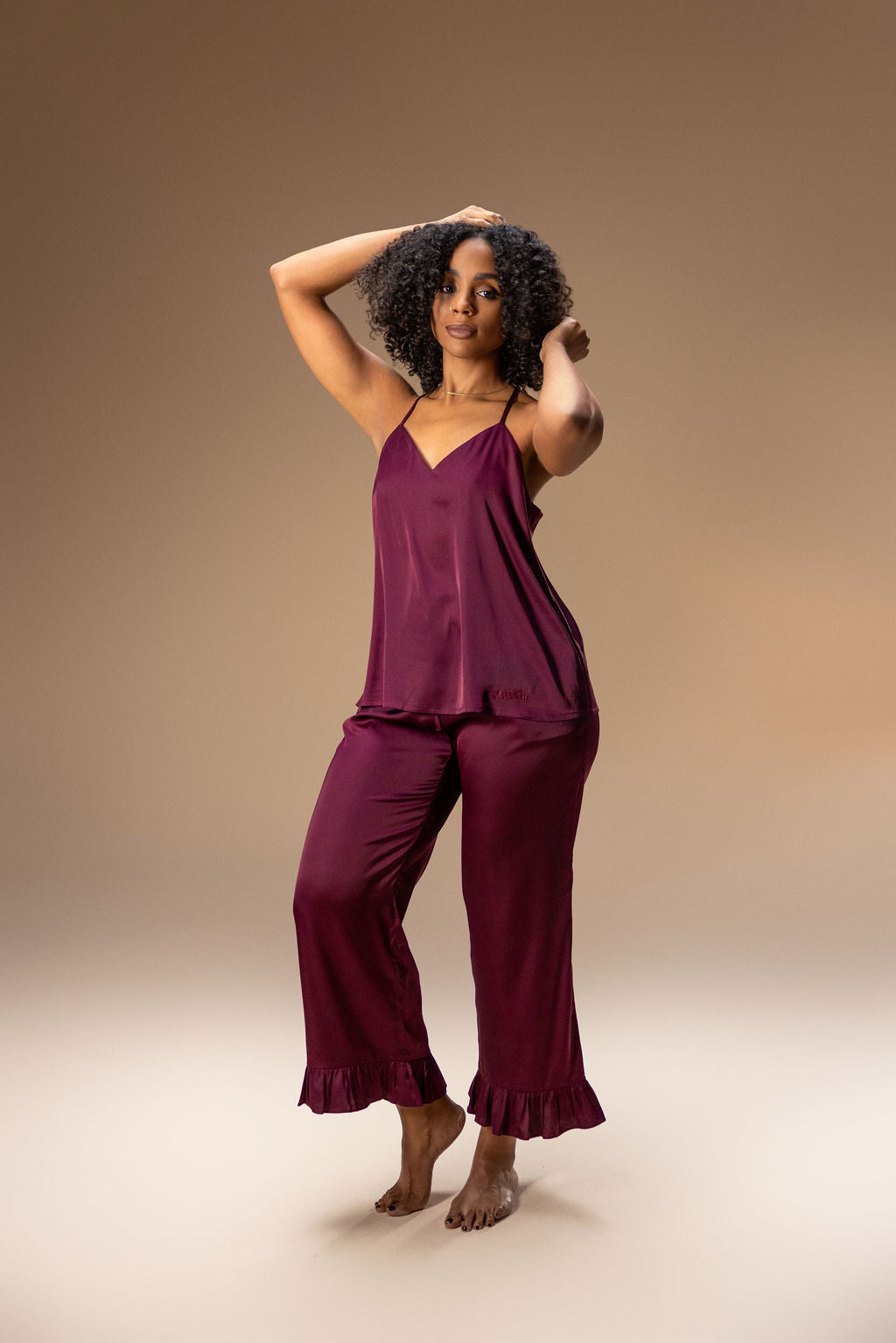 Spaghetti Strap Ruffles Set