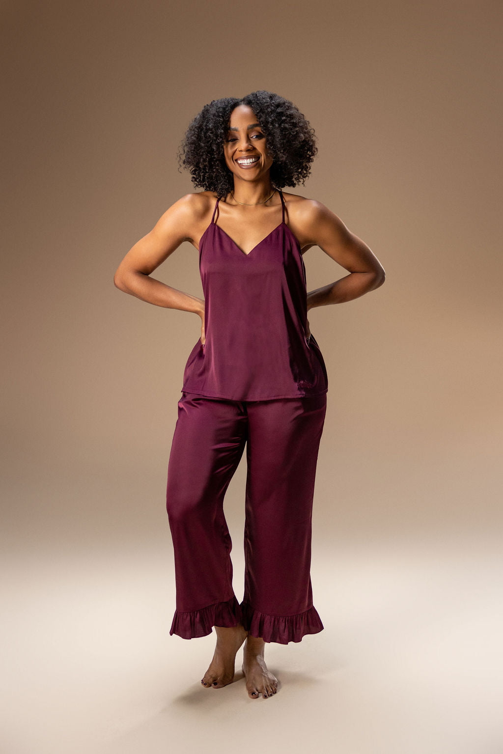 Spaghetti Strap Ruffles Set